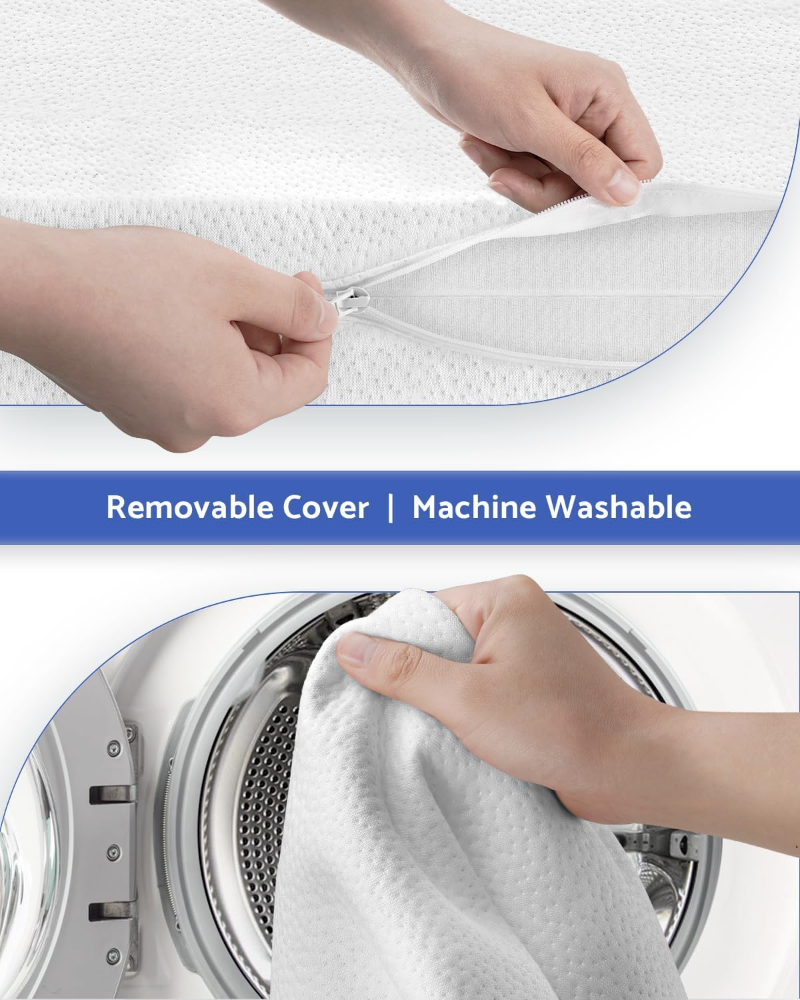 Blissful Diary Colchón mini para cuna, 2 etapas de doble firmeza con espuma de soporte de alta densidad y forma de memoria de gel refrescante, mini colchón de 38 x 24 pulgadas para cuna con funda - Imagen 4