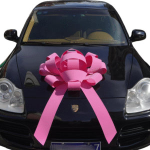 Lazo gigante rosa para automóvil, lazo de terciopelo