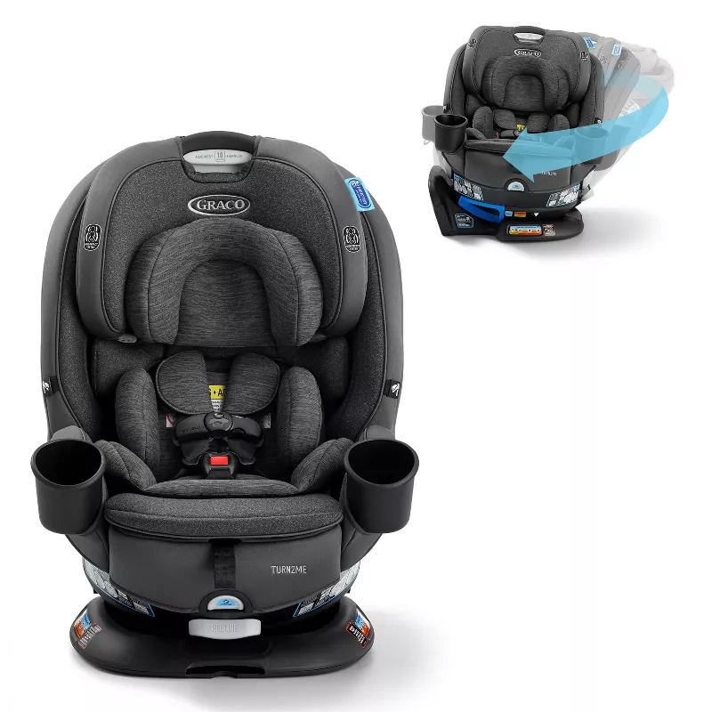 Asiento de coche Graco Turn2Me 3 en 1, giratorio 360°, crece con tu bebé, facilita subir y bajar al niño con máxima seguridad y comodidad. VALORADO