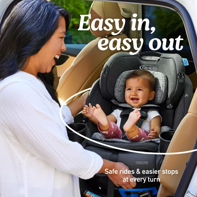 Asiento de coche Graco Turn2Me 3 en 1, giratorio 360°, crece con tu bebé, facilita subir y bajar al niño con máxima seguridad y comodidad. VALORADO - Imagen 5