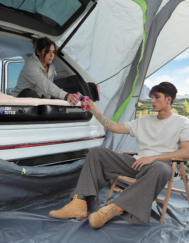 Colchón de aire para SUV, cama de campamento 3.0 engrosada para automóvil, camping, colchón inflable, antifugas, con 2 almohadas y bomba eléctrica, cama universal para automóvil para SUV - Imagen 2