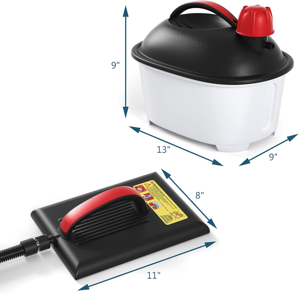 Goplus Limpiador de papel pintado vaporizador sin químicos para eliminación de papel tapiz con manguera de 10 pies y placa de vapor grande - Imagen 2