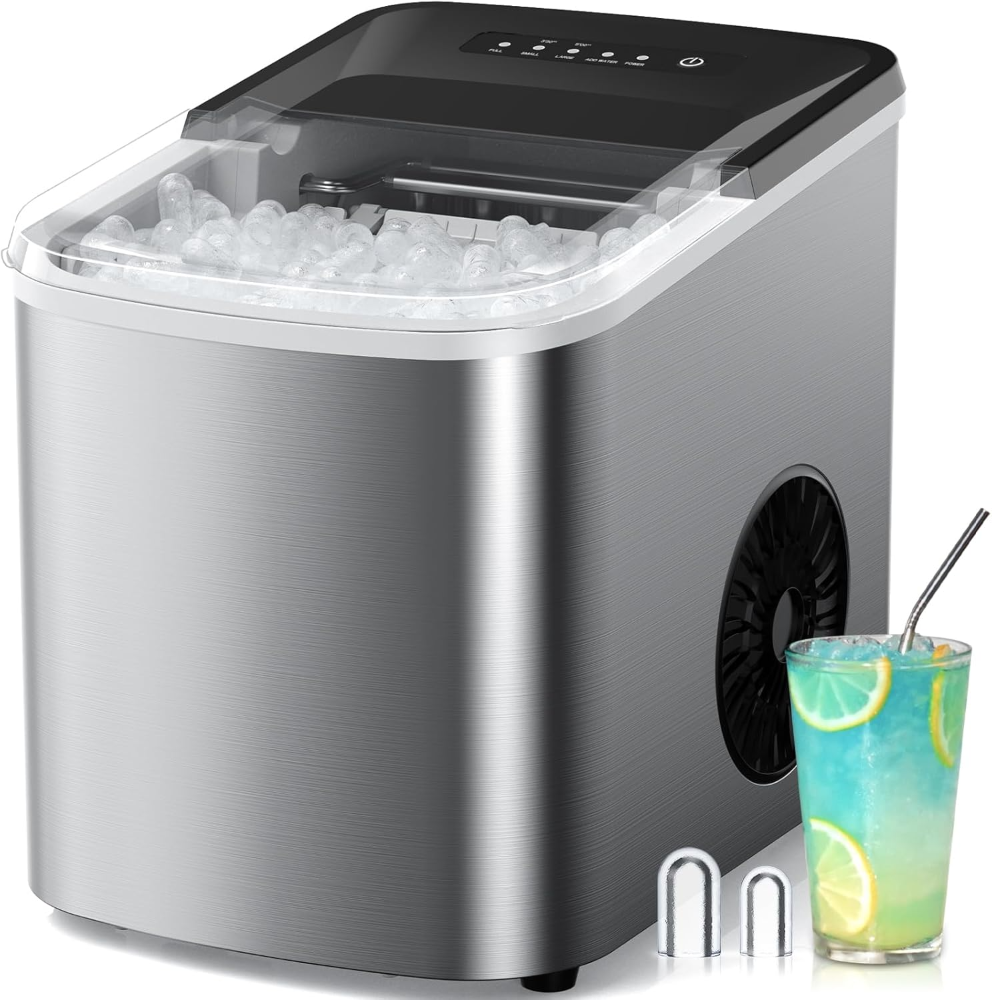 maquina hacer hielo 9 cubitos de hielo en 3.5 minutos, máquina de hielo autolimpiante