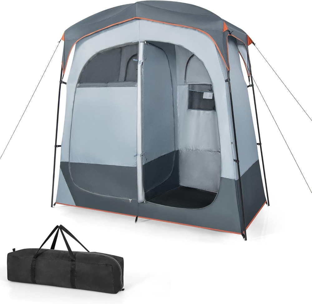 Tienda de campaña con ducha de 2 habitaciones, gran refugio privado, vestidor portátil