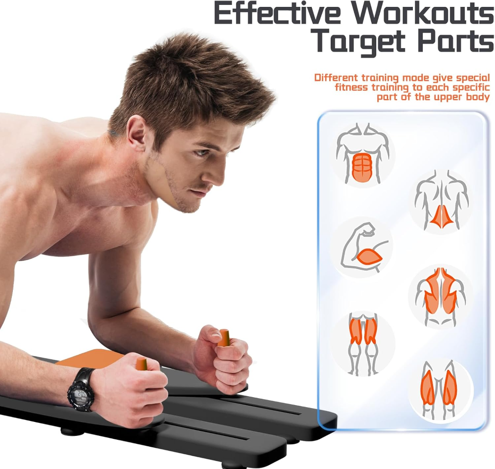 tabla de entrenamiento pull-up dispositivo push up deslizante multifunción multifunción tabla de fitness ligero y desmontable portátil - Imagen 3