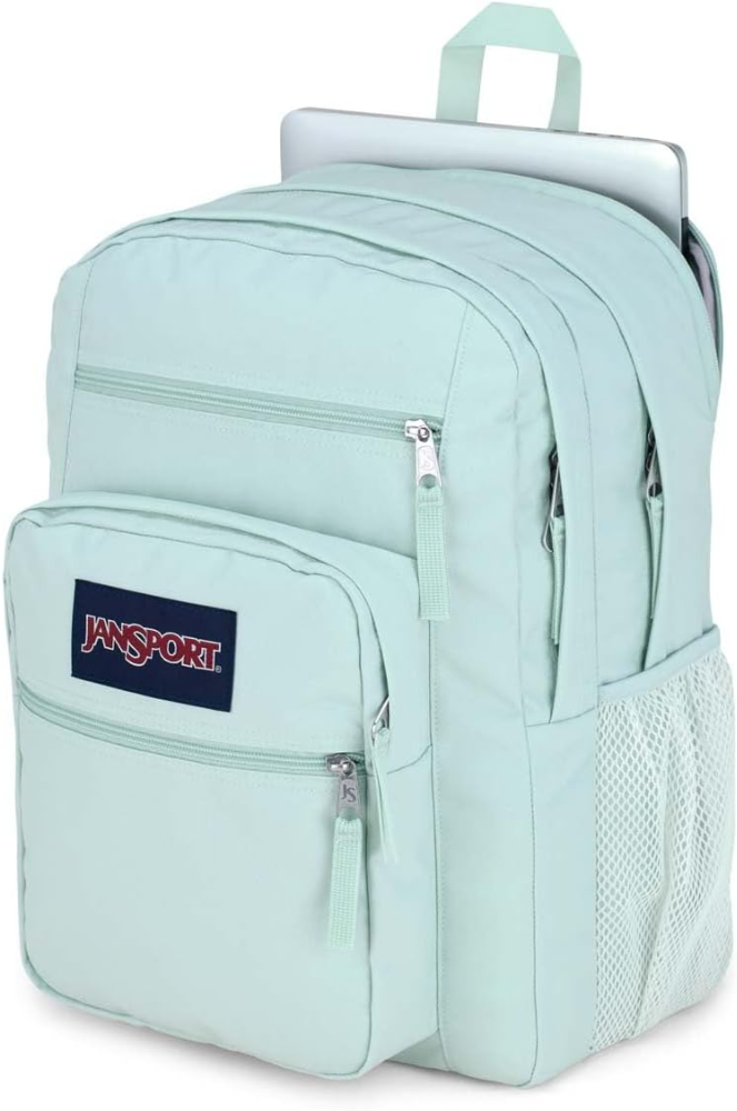 La JanSport Big Student Backpack es una mochila unisex de 34 L fabricada en poliéster resistente, con dos compartimentos principales, espacio acolchado para laptop de hasta 15?, múltiples bolsillos or - Imagen 5