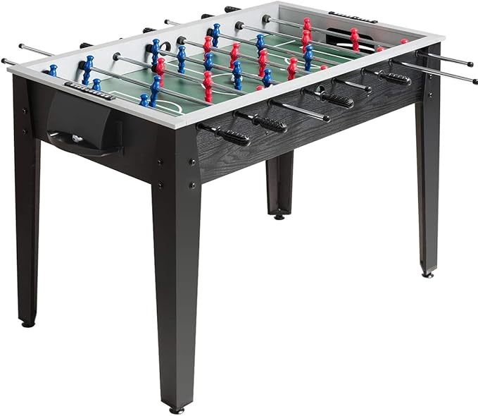 Mesa de futbolín de 48 pulgadas, juego de mesa de fútbol de madera con pelotas de fútbol, juego para 4 jugadores, fútbol de mesa de tamaño competitivo para niños, adultos, mesa de fútbol