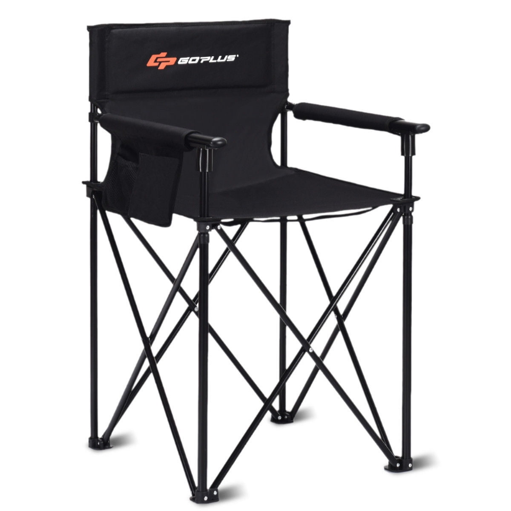 "Silla de Playa para Exteriores Portátil de 38'' de Gran Altura para Acampar y Pescar, Silla Plegable. Diseño confortable : La mayor altura de la silla y su diseño ergonómico ofrecen mayor comodidad y
