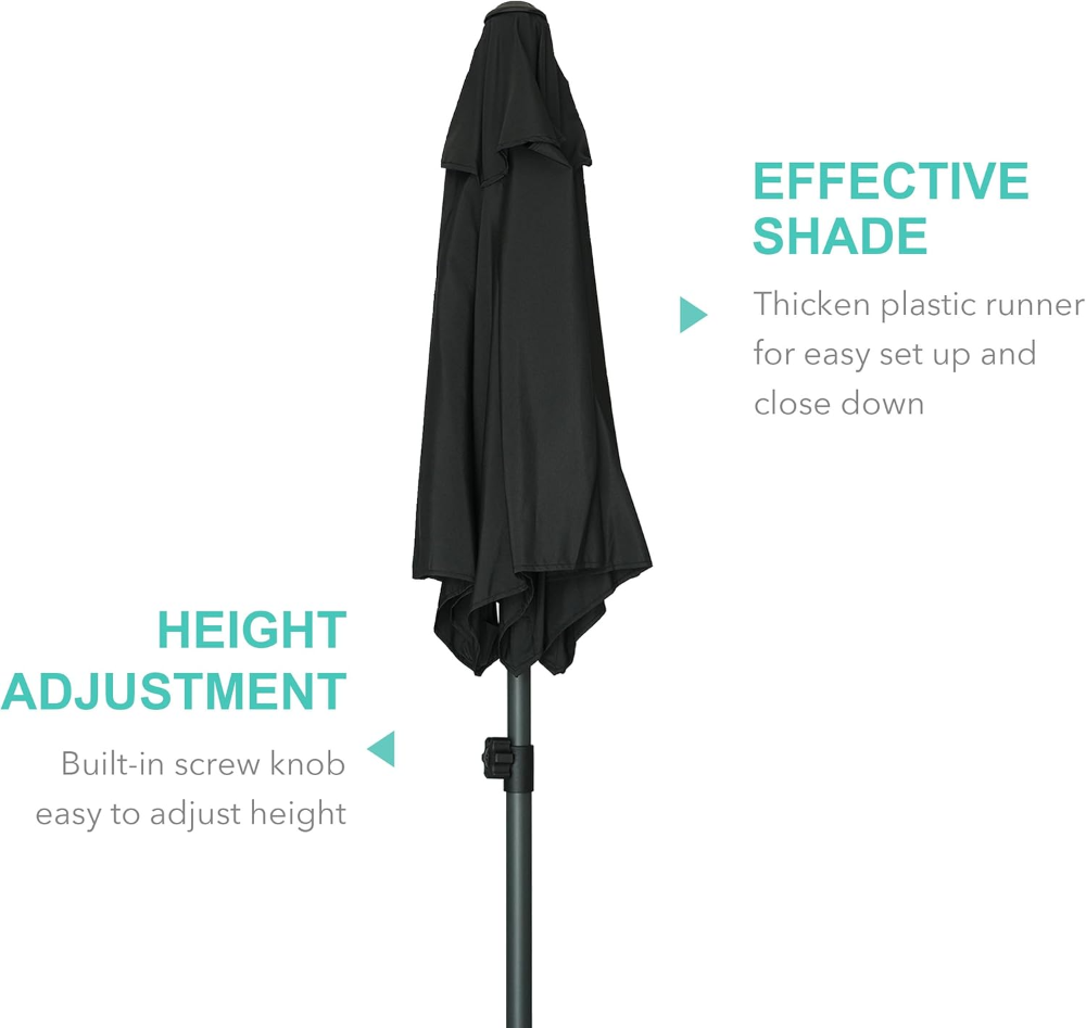 Sombrilla AMMSUN de 5.8' con protección UPF50+ e inclinación regulable. Su estructura de acero es ideal para balcones y patios pequeños. ¡Obtén sombra fresca y protección solar con estilo! - Imagen 2