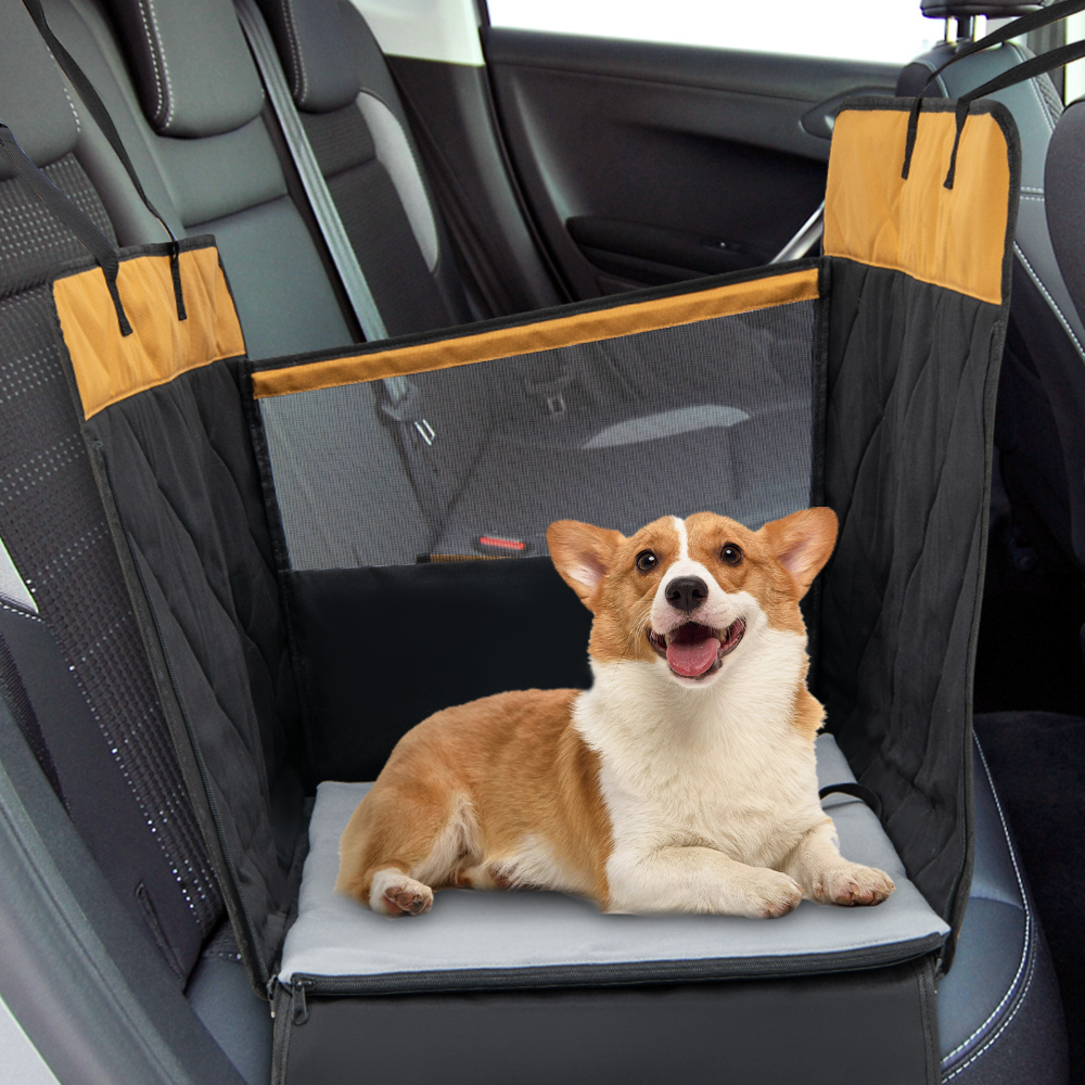 Funda para perros 4 en 1 de tela Oxford 600D. Con malla de ventilación y cinturón, protege tu auto y reduce el estrés de tu mascota. ¡Viajes cómodos, limpios y seguros en cada trayecto! - Imagen 4