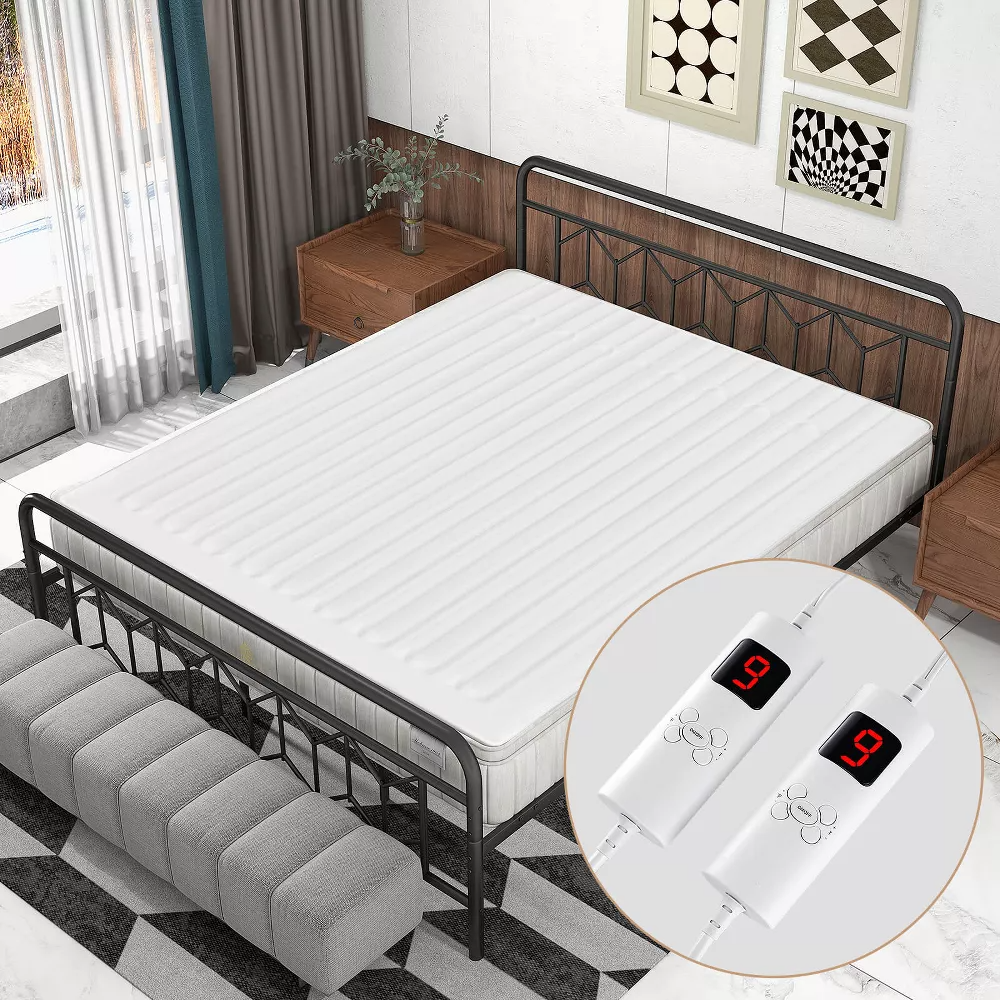 Cubrecolchón eléctrico Costway de 80" x 60" tamaño Queen, lavable a máquina. - Imagen 5