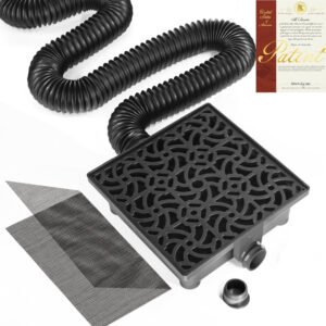 extensiones de bajante de canalón, extensor de bajante de perfil bajo mejorado de 12 x 12 pulgadas, sin drenaje francés de excavación profunda, extensión de tubo flexible de hasta 8.2 pies,
