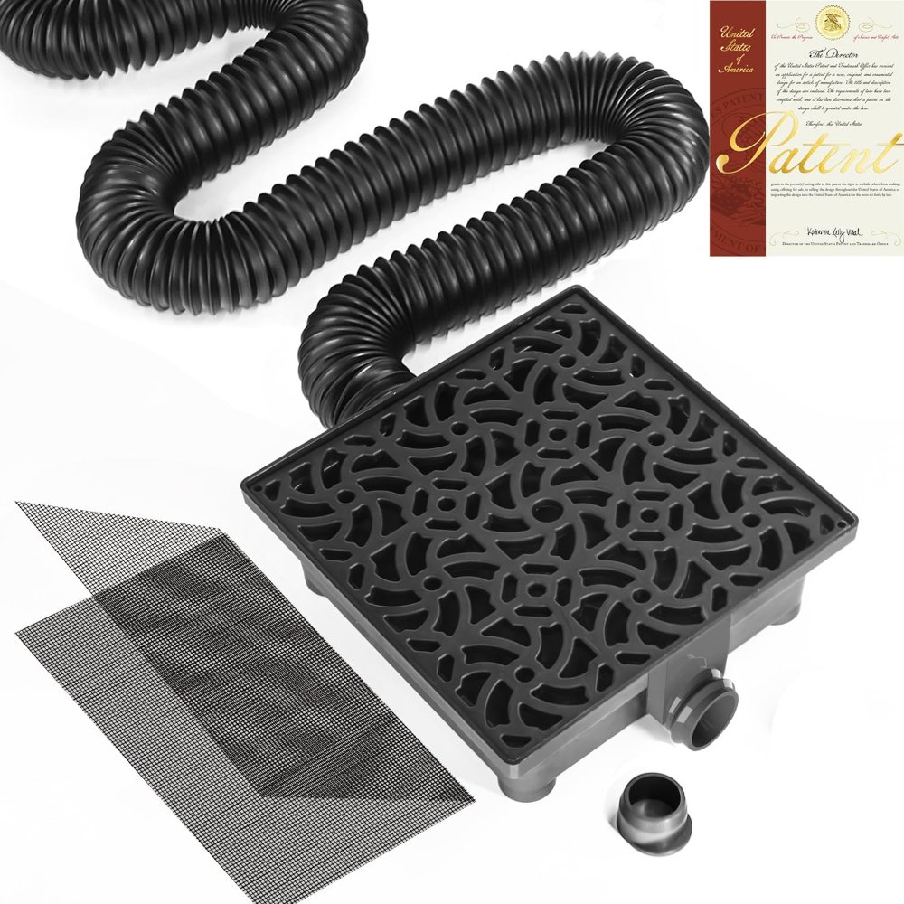 extensiones de bajante de canalón, extensor de bajante de perfil bajo mejorado de 12 x 12 pulgadas, sin drenaje francés de excavación profunda, extensión de tubo flexible de hasta 8.2 pies,