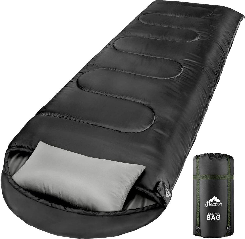 Saco de dormir de invierno de 0 grados para adultos y niños con almohada, saco de dormir para clima frío para 4 estaciones, camping, senderismo, mochilero, sacos de dormir para grandes y altos