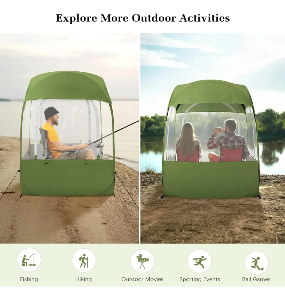 Cápsulas deportivas, tienda de campaña de burbujas emergente instantánea para 3-4 personas, - Imagen 3