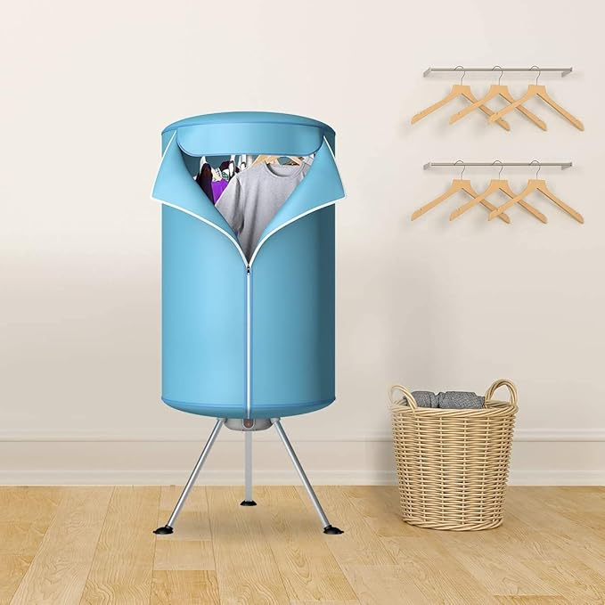Secadora de ropa portátil, secadora de lavandería sin ventilación, máquina de secado caliente con calentador para el hogar y dormitorios - Imagen 4