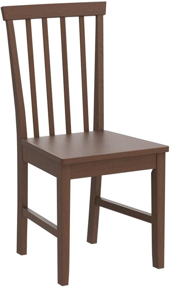 Giantex juego de 2 sillas de comedor de madera, estilo granja, respaldo de listones altos, sin brazos, patas de goma, ideales para cocina o comedor. - Imagen 4