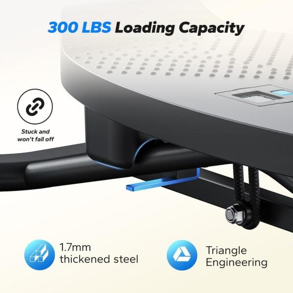 Tabla de equilibrio para adultos, step con bandas de resistencia, portátil con monitor LCD, capacidad de 300 lb, entrenador de equilibrio para entrenamiento de cuerpo completo en el gimnasio en casa. - Imagen 2