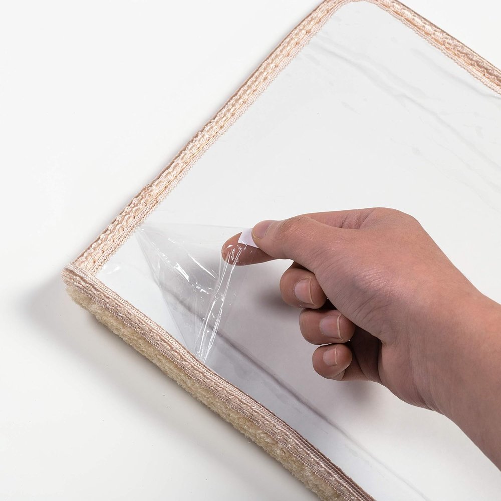 Peldaños KOOTETA (8"x30") para escaleras interiores. Pack de 15 alfombras antideslizantes con base TPR autoadhesiva y lavable. Protegen a niños y mascotas mientras reducen el ruido y cuidan la madera. - Imagen 2
