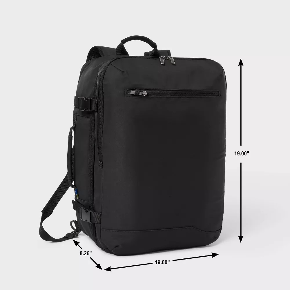 Mochila de viaje 40L con expansión, resistente al agua, para portátil de 15", tejido softside, para hogar y viajes - Imagen 2