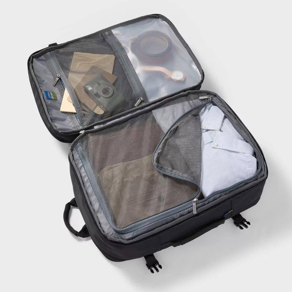 Mochila de viaje 40L con expansión, resistente al agua, para portátil de 15", tejido softside, para hogar y viajes - Imagen 5