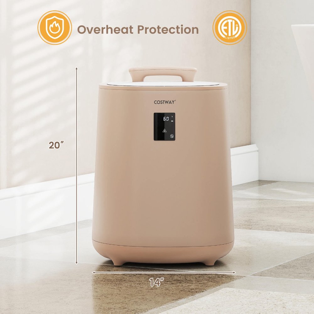 Calentador de toallas de 18L para baño, con pantalla LED y apagado automático, marron, para hogar y fiesta - Imagen 4