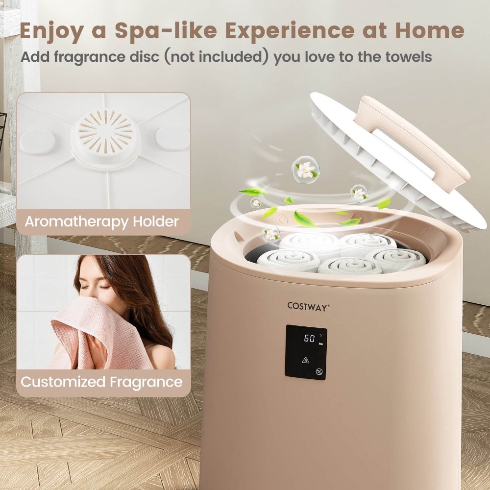 Calentador de toallas de 18L para baño, con pantalla LED y apagado automático, marron, para hogar y fiesta - Imagen 5