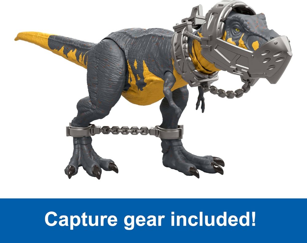 Mattel Jurassic Park '93 Classic Set, figura de acción T. rex y vehículo, figura de Ray Arnold - Imagen 4
