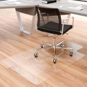 Tapete para silla de oficina extra grande para alfombra, 44 x 58 pulgadas, tapete transparente para silla de escritorio para suelos alfombrados de pelo bajo, tapete de plástico fácil de limpiar.