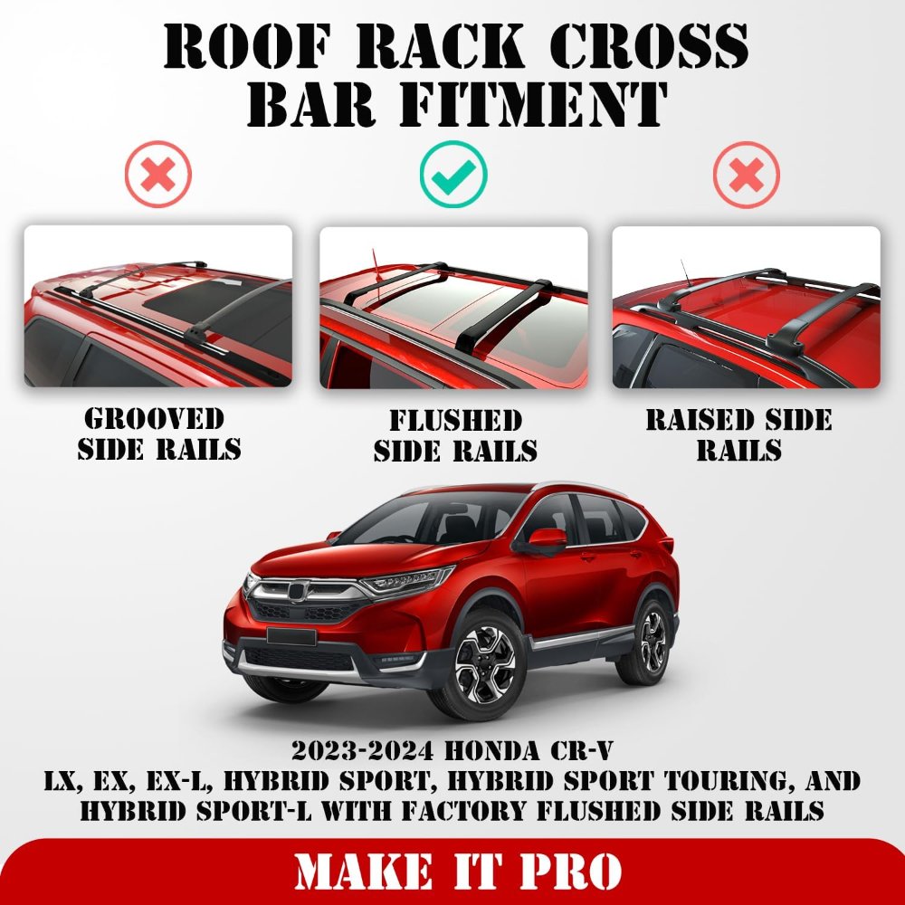 KitsPro Barras transversales para portaequipajes de techo de 260 libras para Honda CR-V 2023-2024 - Imagen 6