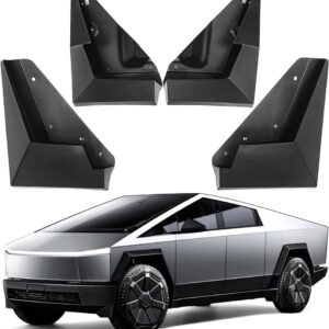 Guardabarros compatibles con Tesla Cybertruck 2023 2024, 4 protectores contra salpicaduras OEM, protección contra sedimentos para vehículos de invierno, sin necesidad de perforar, protector de neumáti