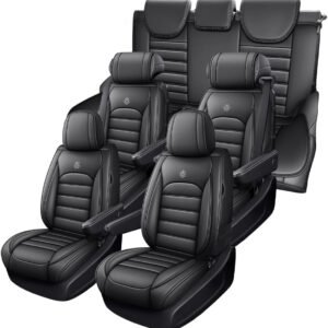 Fundas JOJ de piel de napa para Dodge Grand Caravan (1997-2020). Juego de 7 asientos con ajuste personalizado. Protege tu interior con lujo, resistencia y elegancia. ¡Calidad premium garantizada!