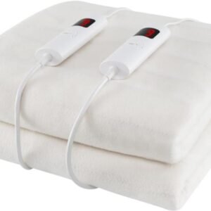 Protector de colchón matrimonial con calefacción, 9 niveles, temporizador 9h, doble zona independiente, lavable a máquina