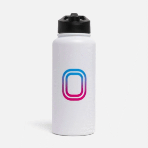 Botella de agua de acero inoxidable Overtime Elite 30oz, para bebidas calientes o frías, con tapa de plástico, para hogar y viajes