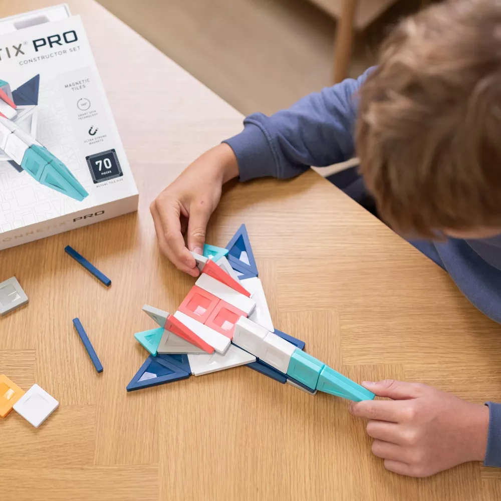 Juego de construcción magnético CONNETIX PRO, 70 piezas, para pensamiento creativo, para niños mayores de 8 años - Imagen 4