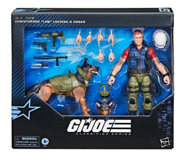 Figura de acción G.I. Joe Classified Series Christopher ''Law'' Lavigne & Order Deluxe, 6 pulgadas, incluye 14 accesorios, para edades de 4 años en adelante