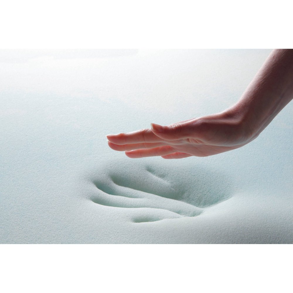 Cubrecama de Memory Foam Mainstays, 2 pulgadas de grosor, tamaño King, con remolino azul, para mayor confort y durabilidad - Imagen 3