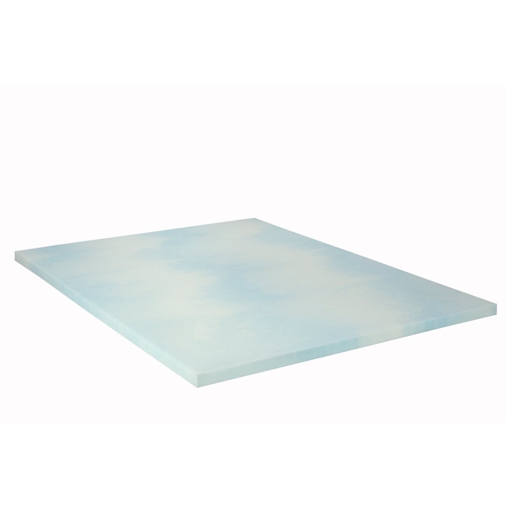 Cubrecama de Memory Foam Mainstays, 2 pulgadas de grosor, tamaño King, con remolino azul, para mayor confort y durabilidad - Imagen 4