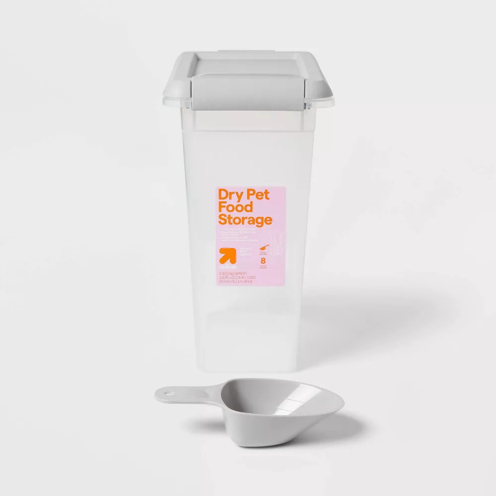Contenedor de Alimento para Mascotas, 8 lbs, con Cuchara Integrada, Portátil, para Hogar - Imagen 4